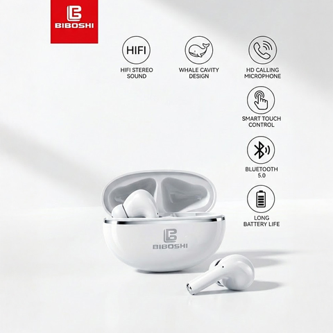 BIBOSHI B04-02 Whale Cavity Stereo True Wireless Headphones