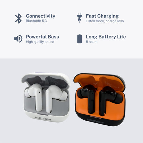Biboshi MBB20B True Wireless Dual-Mic ENC Earphones